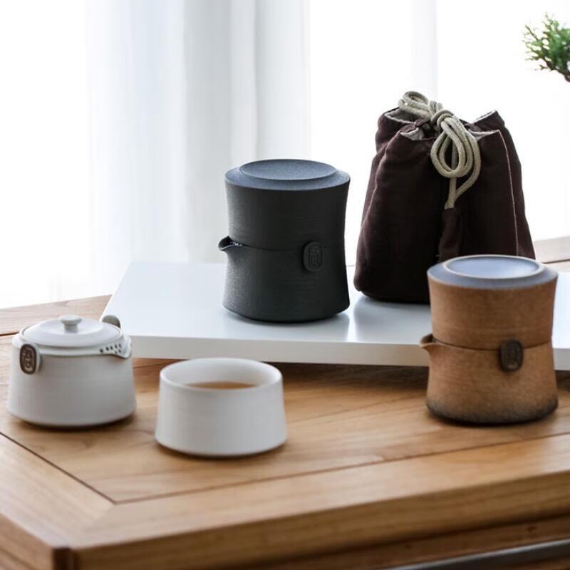 Wan Qiantang Gentleman s Friendship Portable Ceramic Travel Tea Set