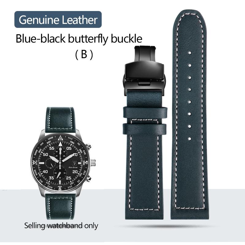 Hochwertiges Armband aus Rindsleder für Citizen CA0690 CA0695-17E CA4500 Armband Herren Stahl Kautschuk Uhrenarmband 20mm 22mm