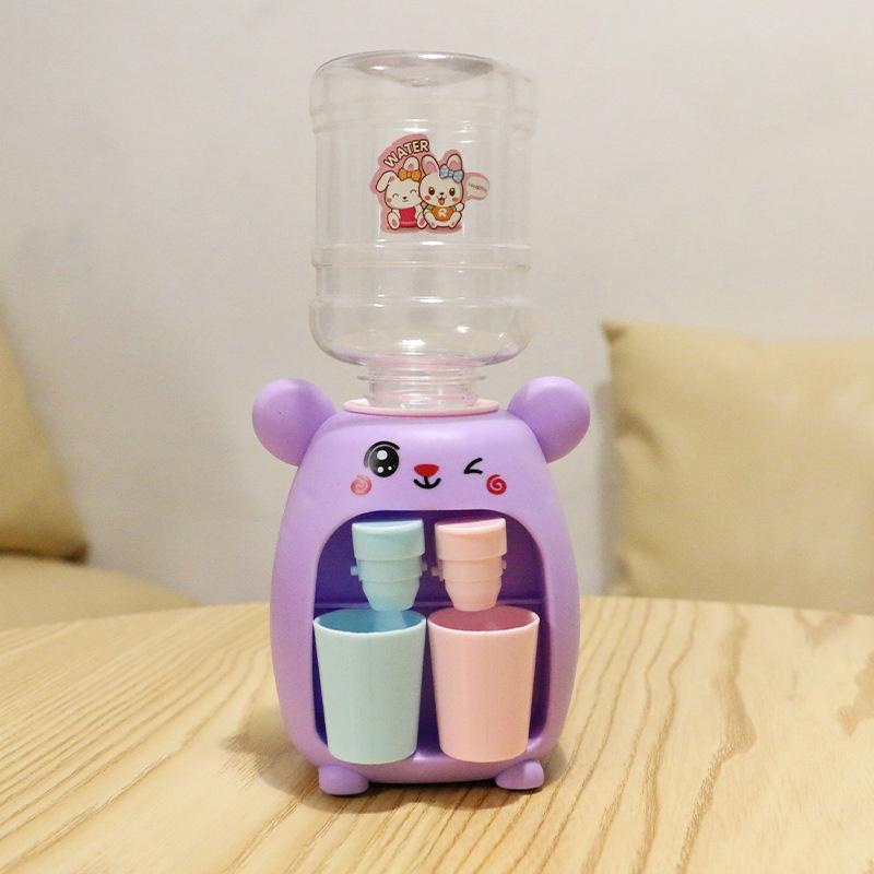 Mini Water Dispenser For Children Kids Gift Cute Cold/Warm Water Juice Milk Drinking Fountain Simulation Cartoon Kitchen Toy