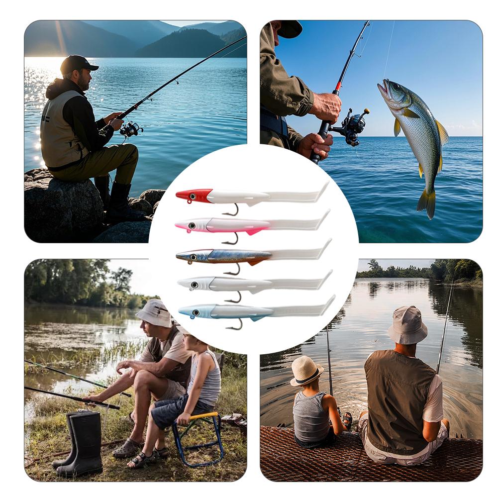 2 Pcs Fishing Lures Soft Bait  12cm/26g Artificial Bait Lure Fishing Kit Gear Artificial Bait Fo