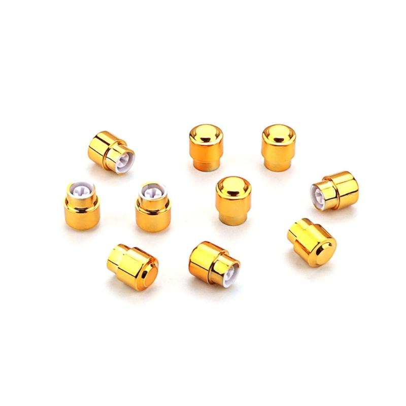 10Pcs Guitar Gold Plastic Barrel Switch Tip Electric Guitar Bass Knobs Potentiometer Cap Instrument Accessories
