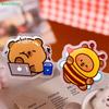 4Pcs Cute Capybara Double-Sided Memo Clip Acrylic Memo Holder Test Paper Clip Tidy Up Document Clip School Supplies