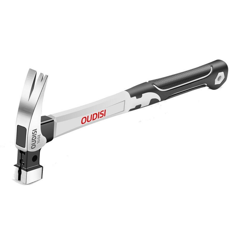 Stainless Steel Hammer Integrated Hammer Woodworking Special Nail Hammer Small Hammer Tool Fiber Handle Household Claw Hammer