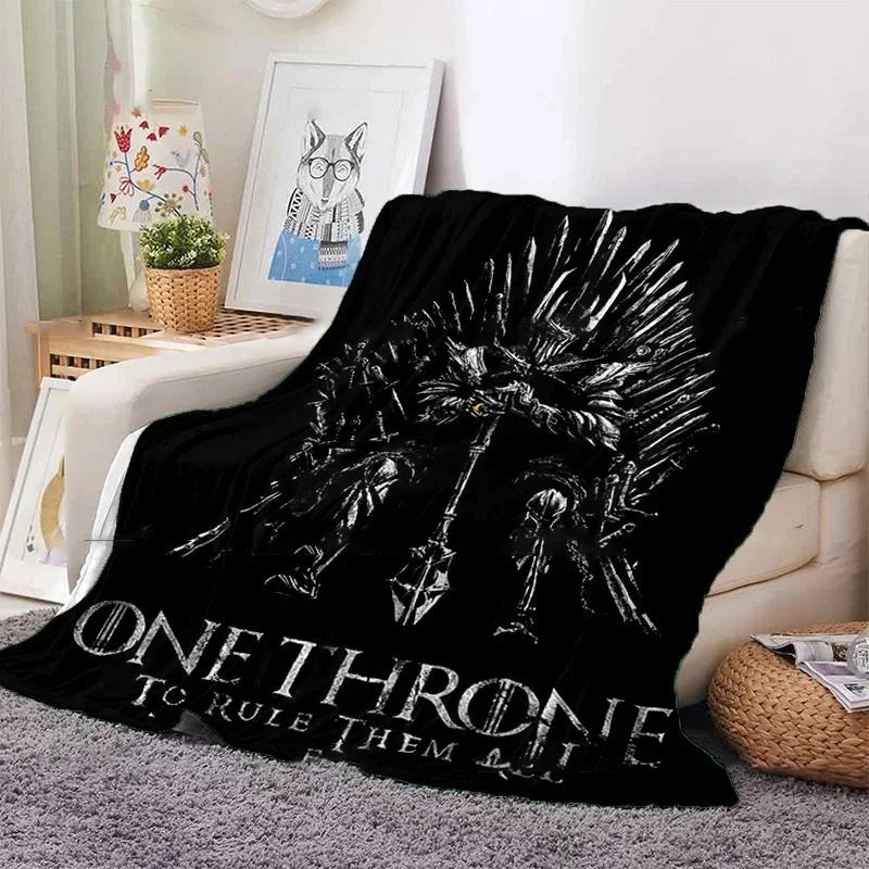 Classic Movie Elements Decorative Flannel Thin Blanket Horror Eye of Sauron Pattern Blanket Portable Home Travel Office Blanket
