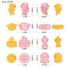 Cookie Cutters Embossing Molds Cake Decorating Cutter Cookie Stamp Graduation Series DIY Biscuit Cutters Kitchen Gadgets HX6C