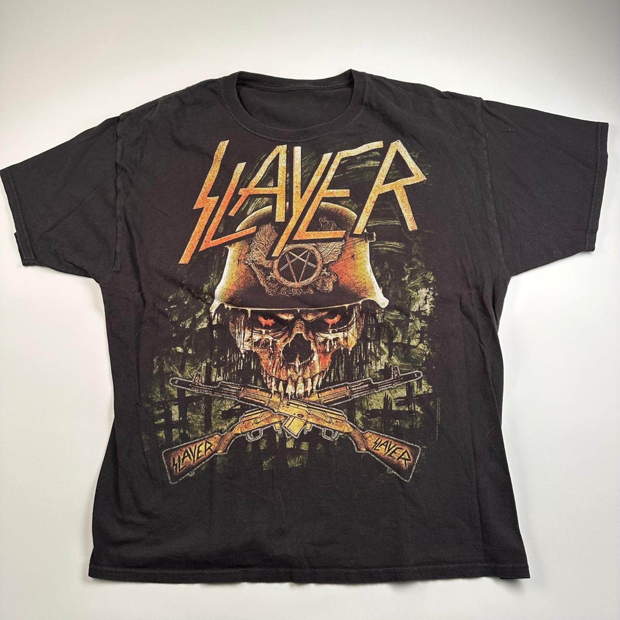 

25 Літня Вінтажна Футболка Slayer 2000-х Slaytanic Wehrmacht Чоловіча Футболка з Коротким Рукавом Гоночна Футболка Чоловіча Оверсайз Важка Бавовняна Футболка XL