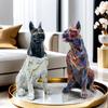 Bunte Dobermann-Ornamente Wohnzimmer Heimgebrauch Dekoration Harz-Handwerk Einweihungsgeschenkidee Bester Trend Langlebig Langlebig