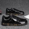 New Gold Sneakers Flat Leather Casual Shoes Glitter Sneakers Men Hip-hop Streetwear Skateboard Shoes Men 2026 Designer Footwear