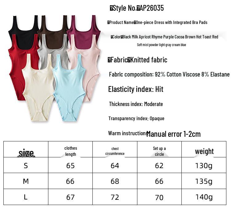 Women's Sexy Backless Jumpsuit Tank Top with Chest Pads - Multi-Color, Sleeveless, Slim-Fit