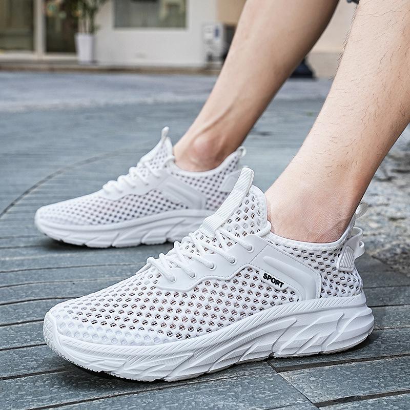 Large size fly-woven shoes casual shoes high-top couple shoes socks sports breathable shoe size