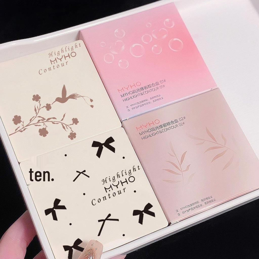 Nana's Four-Color Contouring & Highlighting Palette: Multi-functional Matte Face Brightener & Shadow Combo.