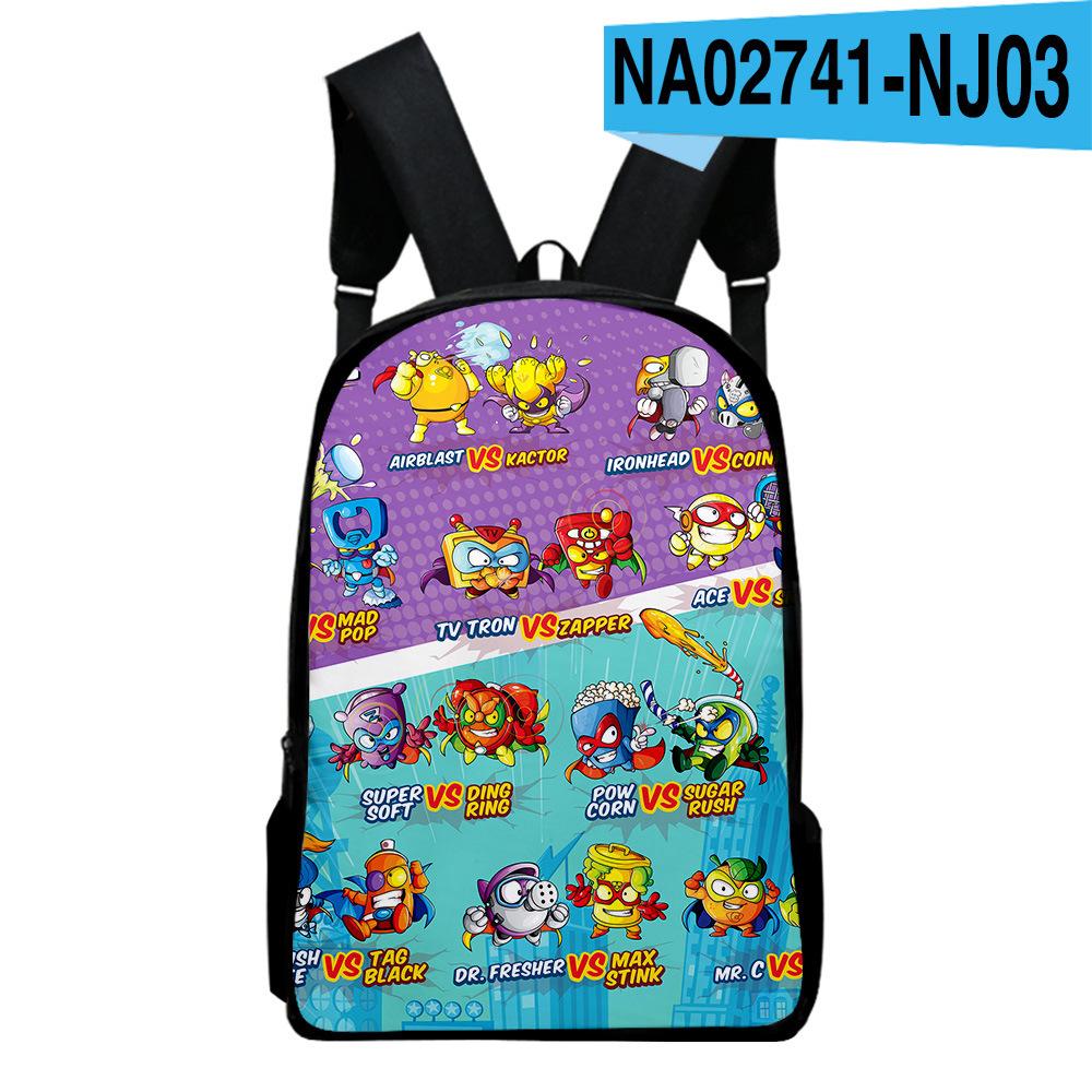 Harajuku Youthful Novelty Superzings Student School Bags Notebook Backpacks 3D Printed Oxford Waterproof Boys/Girls Travel Bags