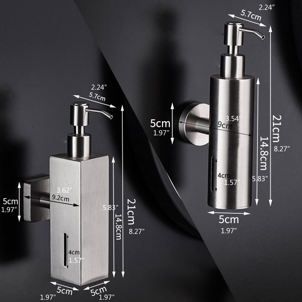 Wall Mounted Hand Gel Dispenser Manual Soap Dispenser Liquid Containers for Offices Restaurants Shopping Malls Hospitals
