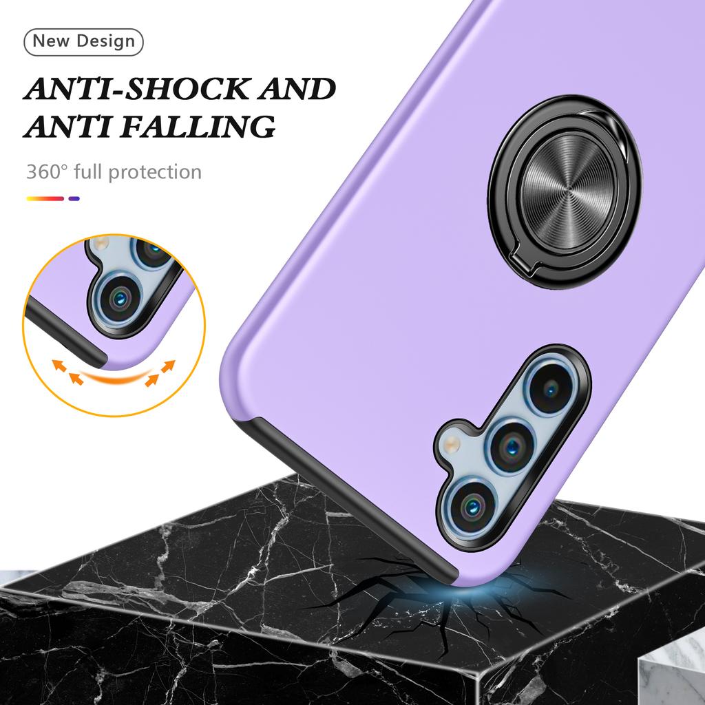 For Samsung Galaxy A15 4G/A15 5G Slim Case PC+TPU Kickstand Phone Cover