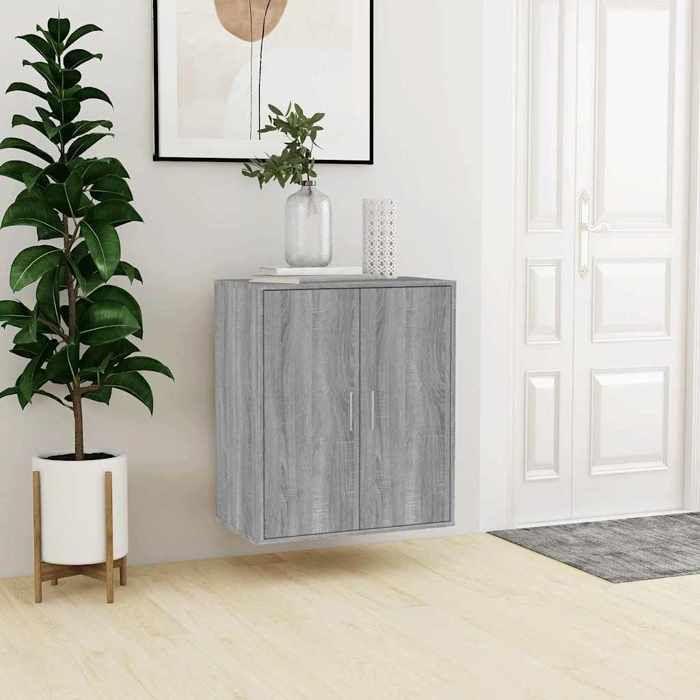 VidaXL Shoe Cabinet Sonoma Grey 60x35x70 Cm Engineered Wood 816009