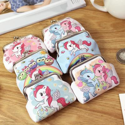 Damen Geldbörse Mini Einhorn Geldbörse Kartenhalter Etui Münzfach Clutch Wechselgeldbeutel Kinder Geldbörsen Wechselgeldhalter Taschen