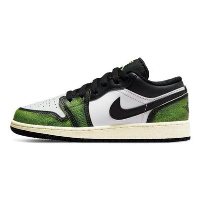 Zapatillas Air 1 Low SE GS Wear-Away - Verde Eléctrico para Niños Blanco Negro Vela DO8244-003