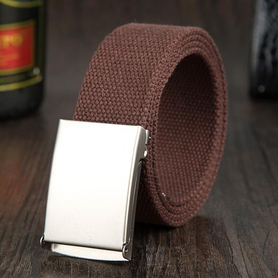 Waist Belt Exquisite Gift Comfortable Canvas Wide Metal Buckle Pants Belt Costume Accessory