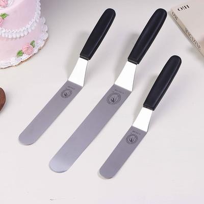 Angled Icing Spatula 6/8/10 Inch Stainless Steel Curved Offset Blade Palette Knife For Cake Frosting Pastry Baking Cream Spatula