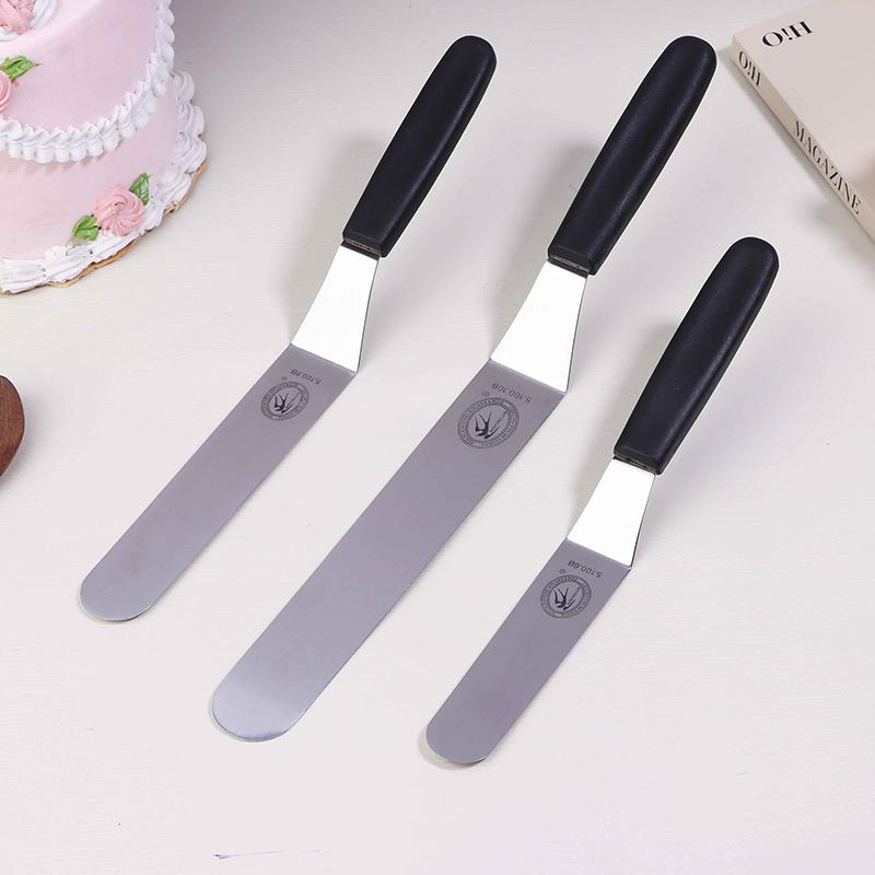 1Pc Icing Spatula Set - 6/8/10 Inch Angled Stainless Steel, Curved Offset Blade for Cake Frosting, Pastry Cream & Baking
