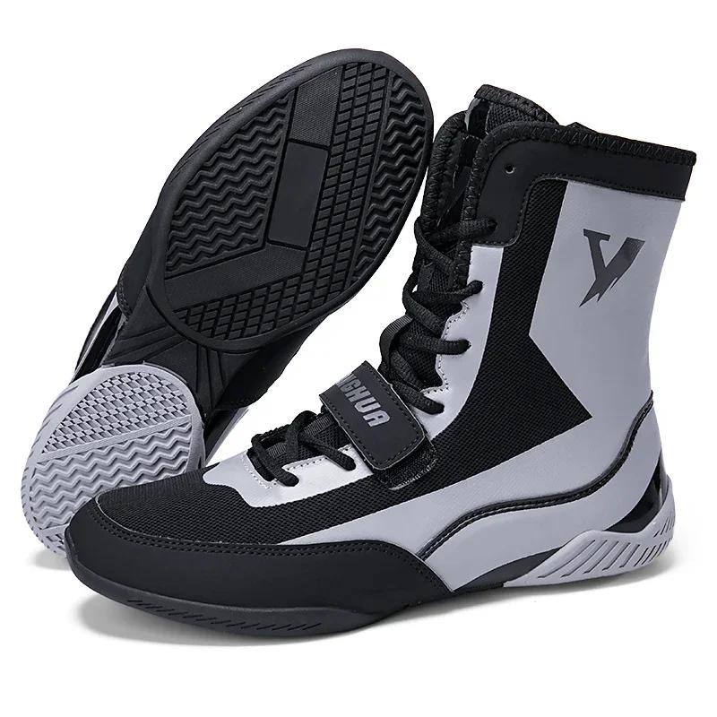 Men Boxing Shoes High-top Comfortable Fighting Sneakers Training Classic Women Casual Original High Ankle Combat Boxing Boots