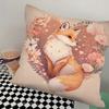 1pc Flower Fox Pillow Case Square Bedroom Sofa Leisure Comfort Cushion Car Living Room Home Decoration