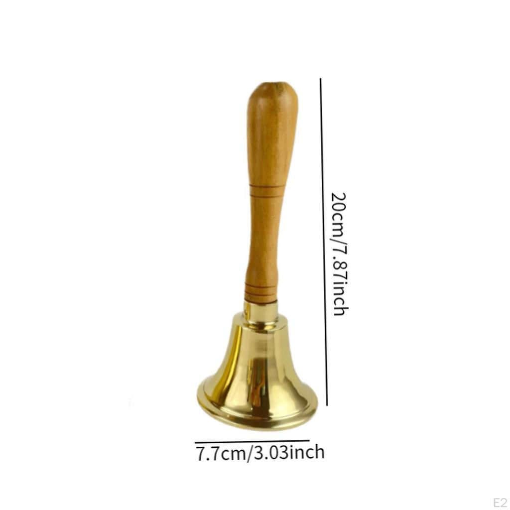 Messing Hand Glocke Dekoration Holz Griff Mittagessen Lehrer Dekorative Service für