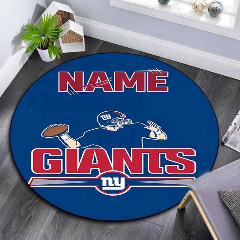 Custom Name,NY pattern round rug,Carpet Rug for Living Room Bedroom Playroom ,Non-slip Floor Mat,Holiday Gifts and Birthday Gifts.