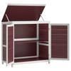 2 Piece Garden Shed Set Mocha Solid Pine Wood