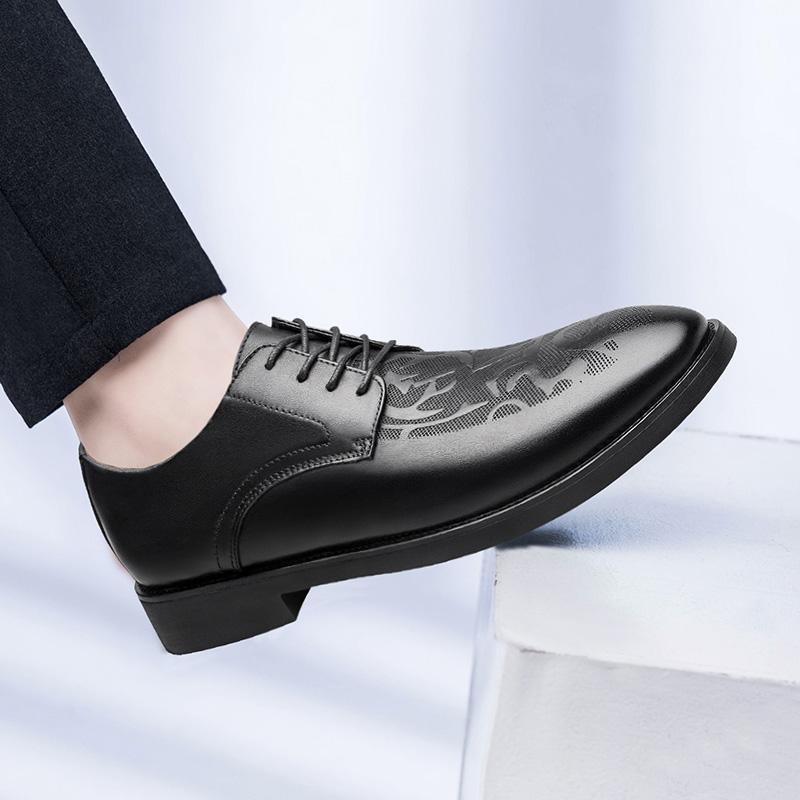Newest 2022 High Quality Genuine Leather Shoes Men Oxfords Fashion Men'S Casual Shoes Brand Male Comfortable Black Dress Shoes Man