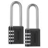 A84E-6 Pack Outdoor Combination Padlock Long Shackle Lock 6.5Cm Shackle Waterproof 4 Digit Resettable Combination Lock