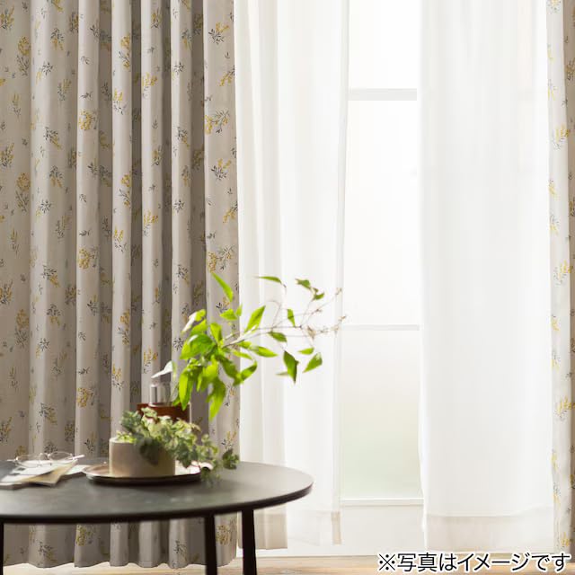 Nitori Deco Home Blackout Drape Set of NITORI 5732745 Curtains, Mimosa, DH127, 100x178cm, 2, Yellow,