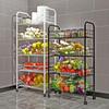 Movable Kitchen Vegetable Storage Rack with Wheels