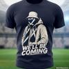 Wir werden kommen Schottland Dunkles T-Shirt, Saltire Ultra Fußball-T-Shirt, Schottischer Fußballfan Unterstützer Weltmeisterschaft 2026 Geschenk