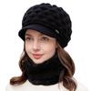 Wool Knitted Wool Hat Ear Protection Duck Tongue Cap Casual Winter Hat  for Women