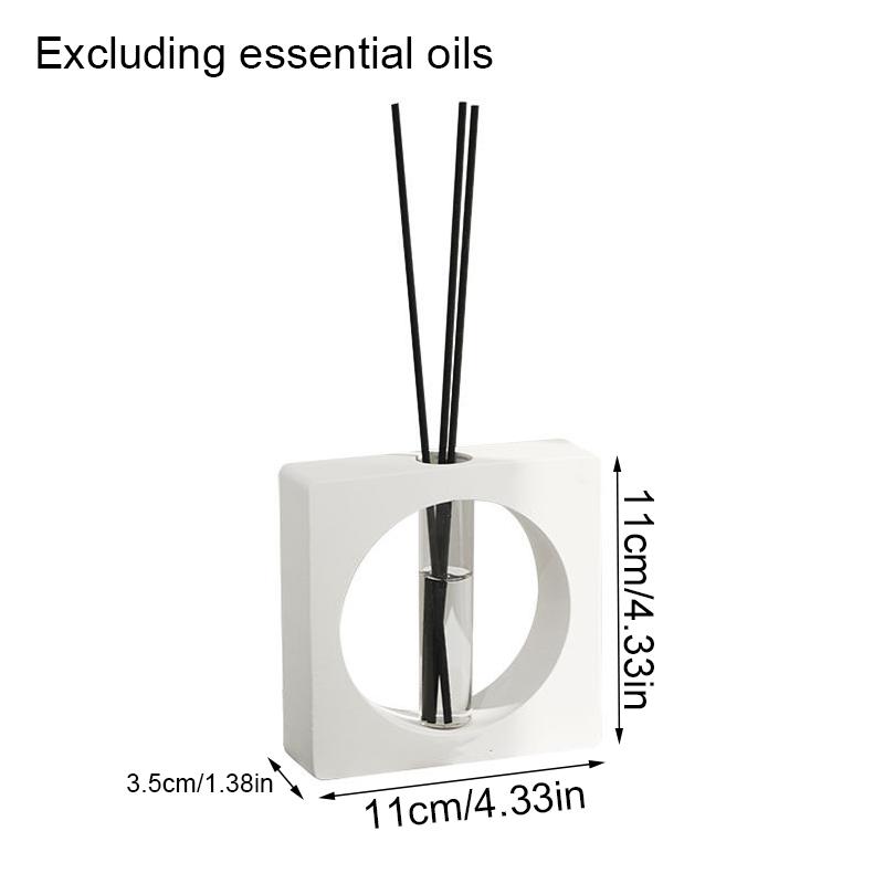 

1 шт. Инстаграмный геометрический диффузор с ротанговыми палочками, домашний декор 11x11см