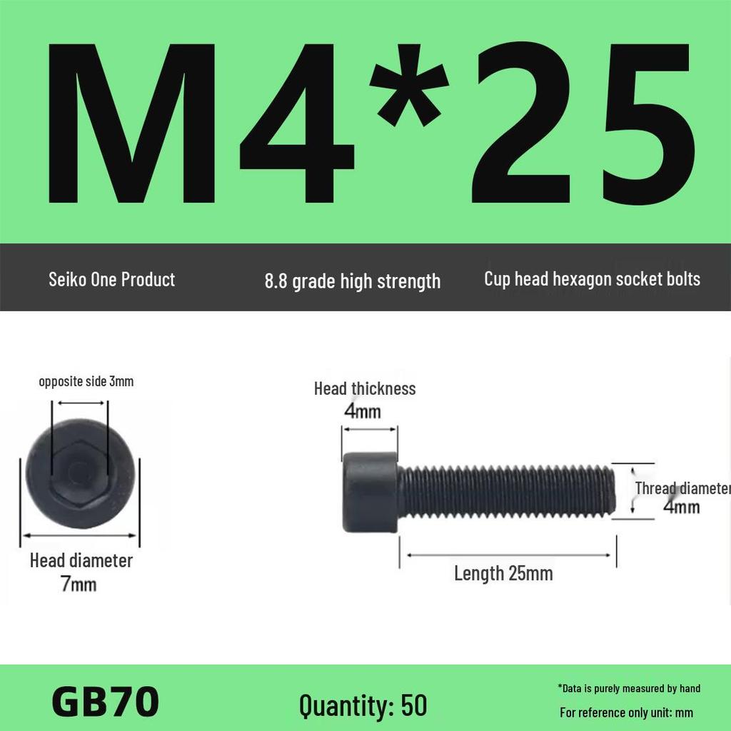 8.8 High-Strength Socket Head Cap Screw Bolt (M4-M16)