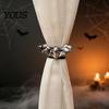 Bat Shape Window Drapes Holders Halloween Curtain Tieback, Glossy Holder, Gothic No Drill Drapery Holdbacks Holdback for Home Theme Party Haunted