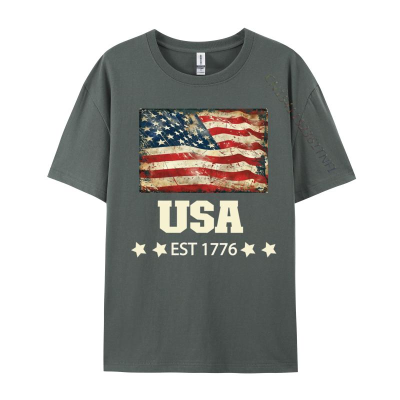 Life Is Really Good USA Flag 4th of July Beach Funny Normal Family Tshirts Premium Cotton Tops Tees for Men T Shirt Design
