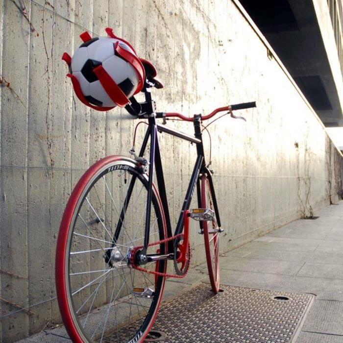 Porte ballon de vélo - KIKBALL - Noir - Système de fixation efficace - Anti-chock et anti-UV