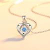 S925 Sterling Silver Heart Necklace for Women, Light Luxury Elegant Heart-Shaped Pendant