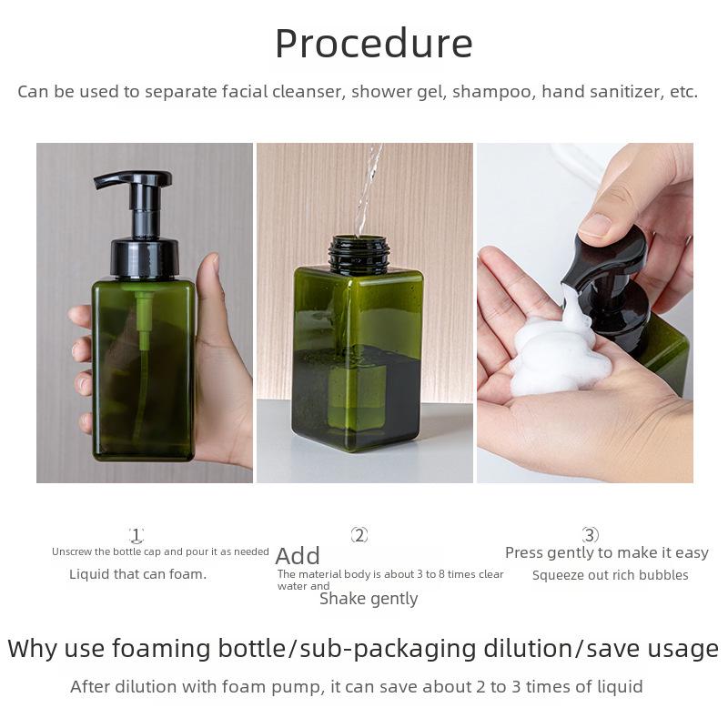 Foaming Bottle for Mousse, Shampoo, Facial Cleanser, Shower Gel, and Hand Soap