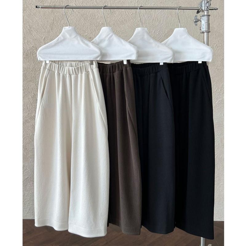 Johnature Korean-style High-waist Elastic Casual Straight-leg Pants For Women Winter Simple Comfortable Loose 4 Colors Pants