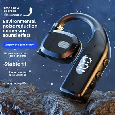 The New Single-ear OWS Digital Display Headset Bluetooth Wireless Open Noise Reduction Ultra-long Life Can Be Worn Left and Right