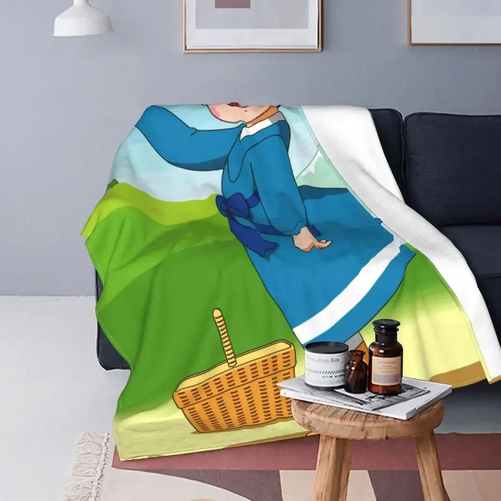 Heidi Dívka z Alp Deku Měkký Fleece Podzimní Teplý Flanel Animovaný Komiksový Kreslený Přehoz na Pohovku Postel Přikrývku