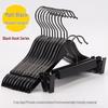 Women's Clothing & Children's Store Non-slip Solid Wood Hangers - Pure Black Trouser & Clothes Hangers