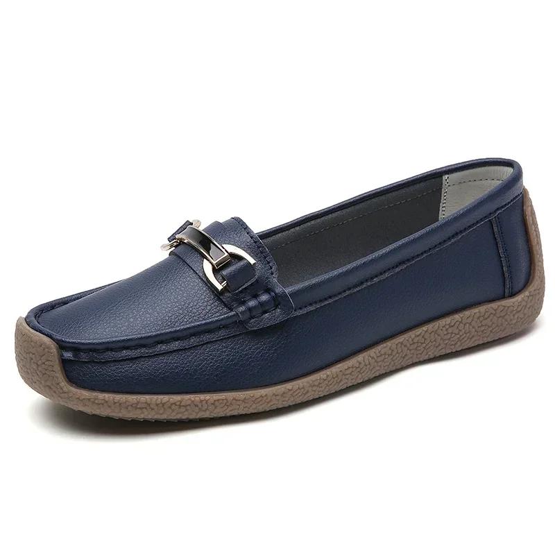 New Spring Summer Women Flats Leather Moccasins Woman Casual Shoes Slip-on Loafers Female Boat Shoes Chaussure Femme Mujer