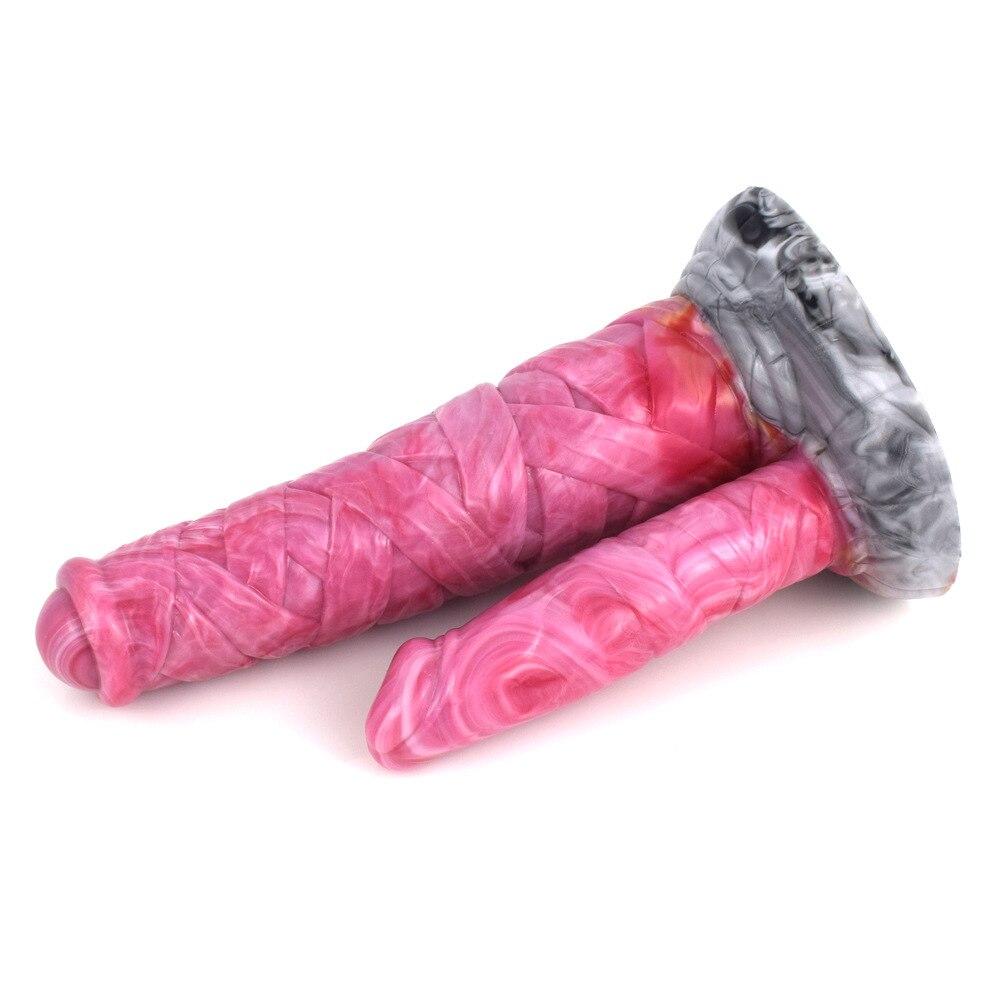 Silicone Dual-headed Dildo Anal Vaginal Masturbator Sex Toys Realistic Dick Strap On Penis Fisting