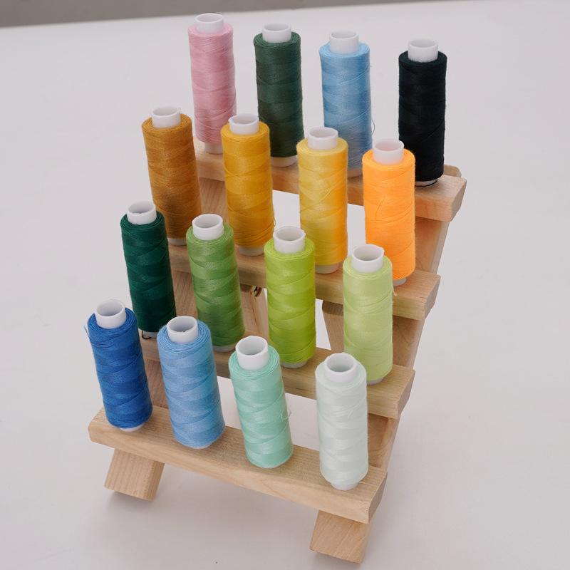 Manual Sewing Storage Rack 16-axis 30-axis Wooden Foldable Thread Rack, Sewing Tool French Embroidery Thread Rack