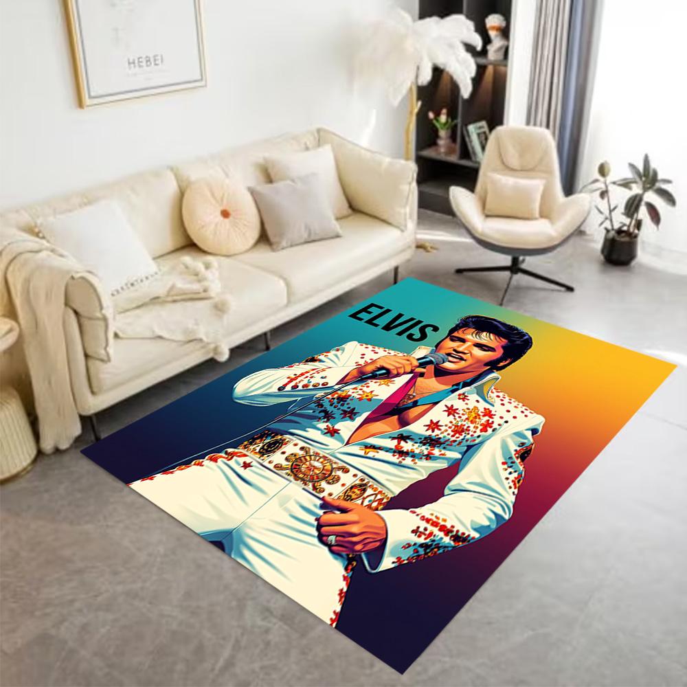 Elvis Presley Performance Carpet Design for Balcony Decorate room Living Rooms Foyer Anti-slip Rug Anime Office Decor Spiritual Gift